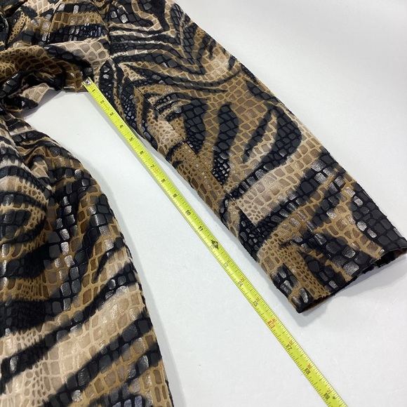 Selene Sport Animal Print Women's Blazer Jacket Button Front L - Picture 9 of 12